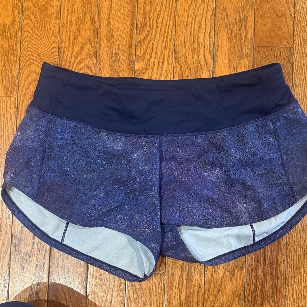 Lululemon Athletica Navy Speckled Athletic Shorts